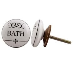 Bath Flat Ceramic Cabinet Knob